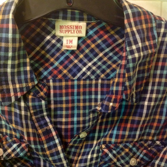 Rainbow plaid button up 🌈 - Picture 3 of 4